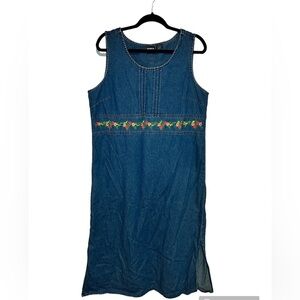 Erika Dresses Denim Blue Overall Baby Doll Vintage Dress